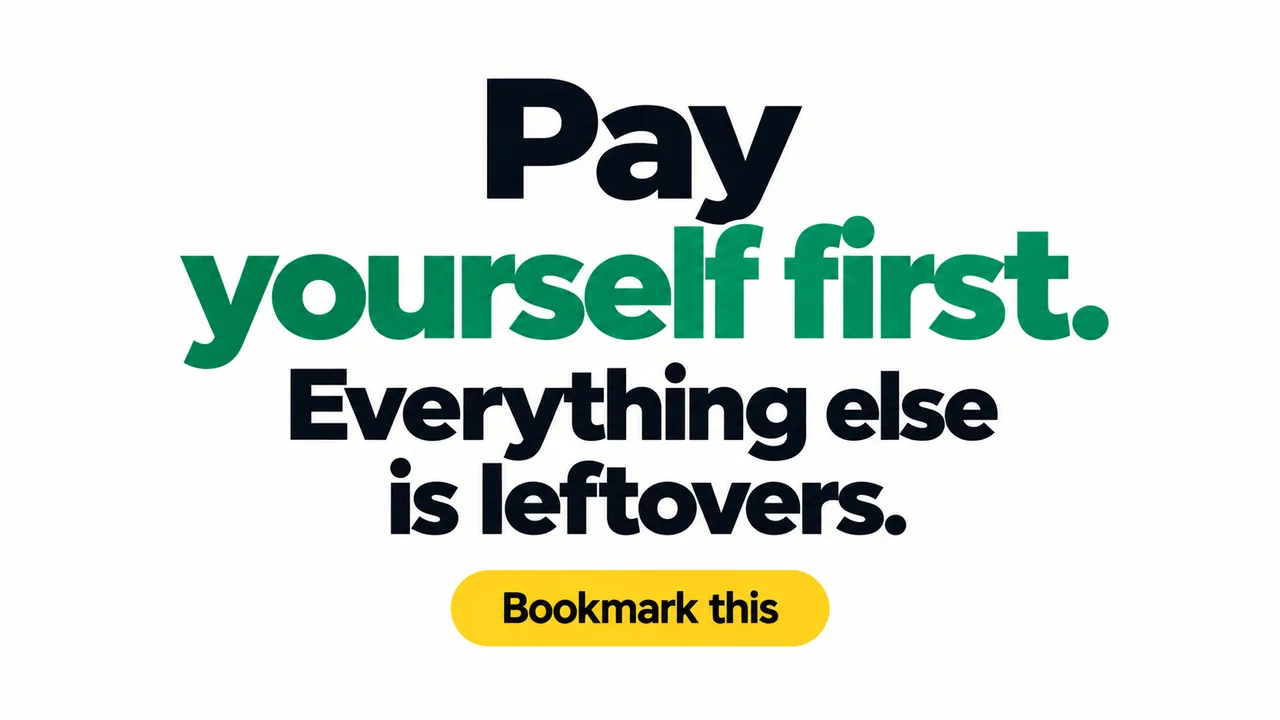 An X post made with the pack reading "Pay yourself first. Everything else is leftovers."