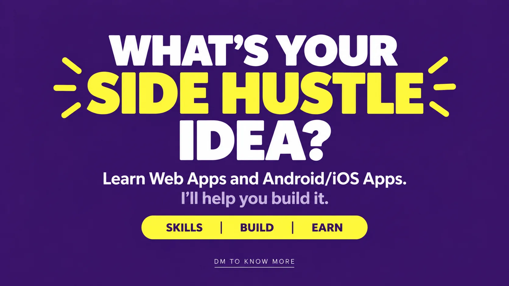 An X post made with GrabPrompts asking what your side hustle idea is.